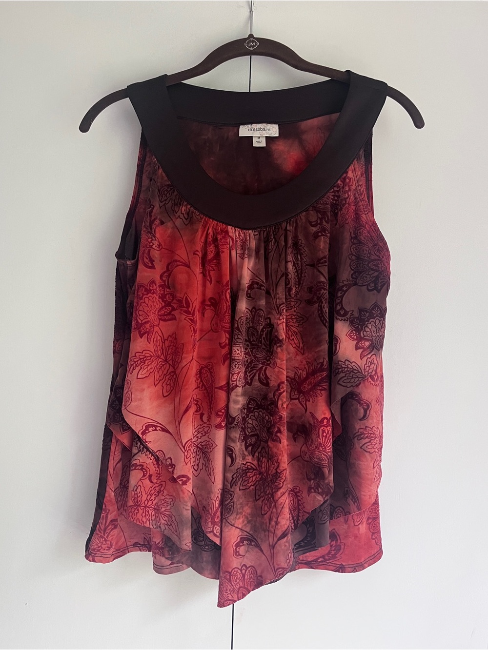 dressbarn Rust & Brown Floral Print Sleeveless Camisole